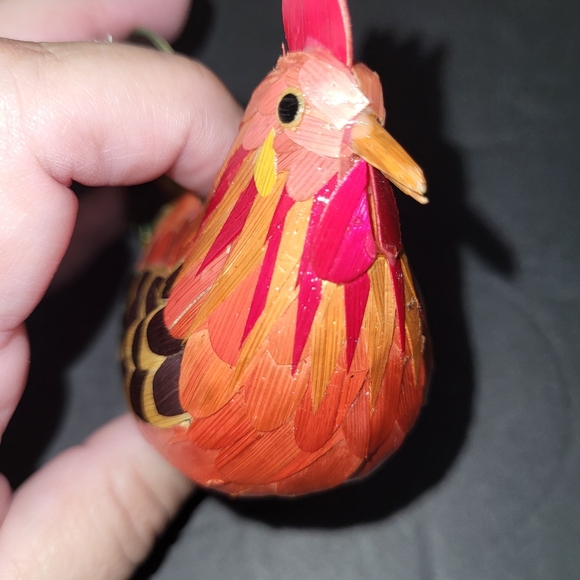 VINTAGE JAPANESE FOLK ART COUNTRY HANDMADE BAMBOO ROOSTER TRINKET BOX & 3 SMALL - Picture 4 of 10